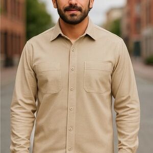 Woolrich Men's Beige Cotton Chamois Shirt NWT Size XXL